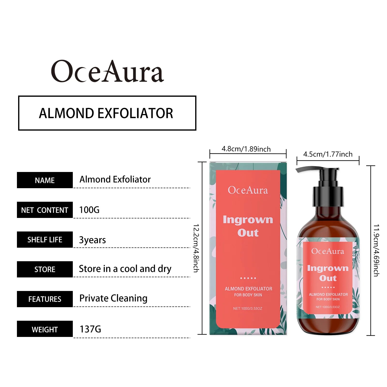 Oceaura 100g Exfoliating Body Scrub