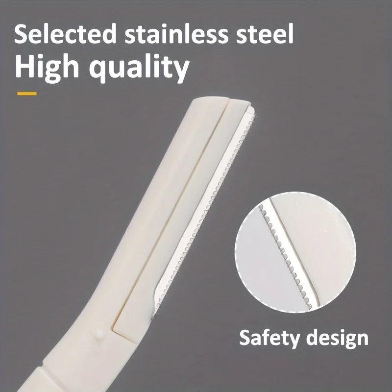 Stainless Steel Eyebrow Trimmer with Comb