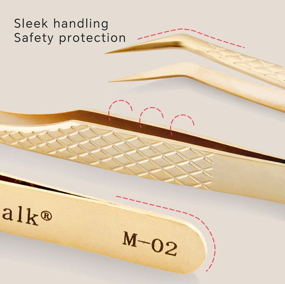 Lashtalk Stainless Steel Eyelash Extension Tweezers