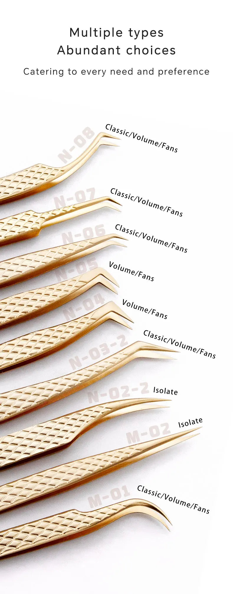 Lashtalk Stainless Steel Eyelash Extension Tweezers