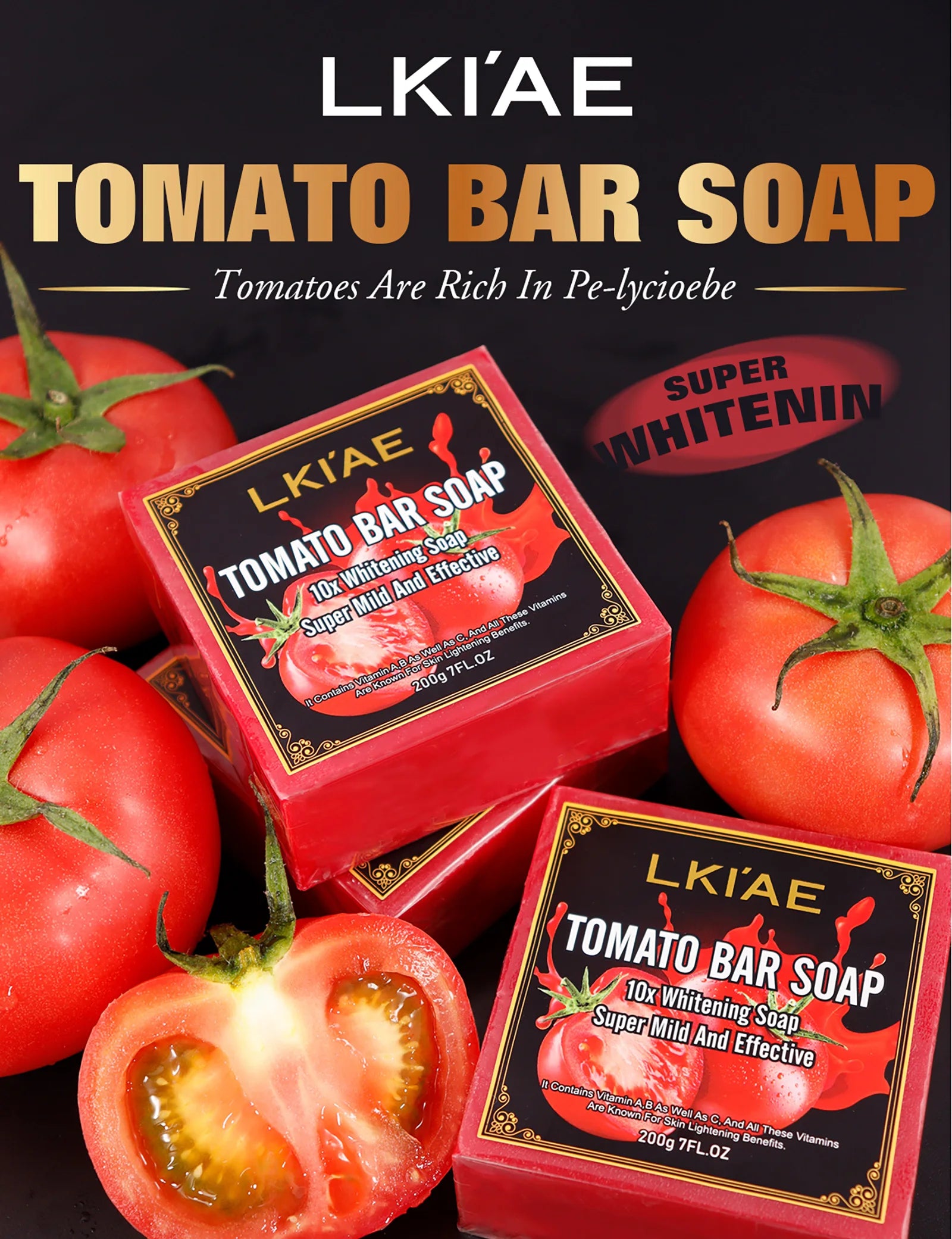 LKIAE Tomato Fruit Scented Natural Bar Soap – 200g