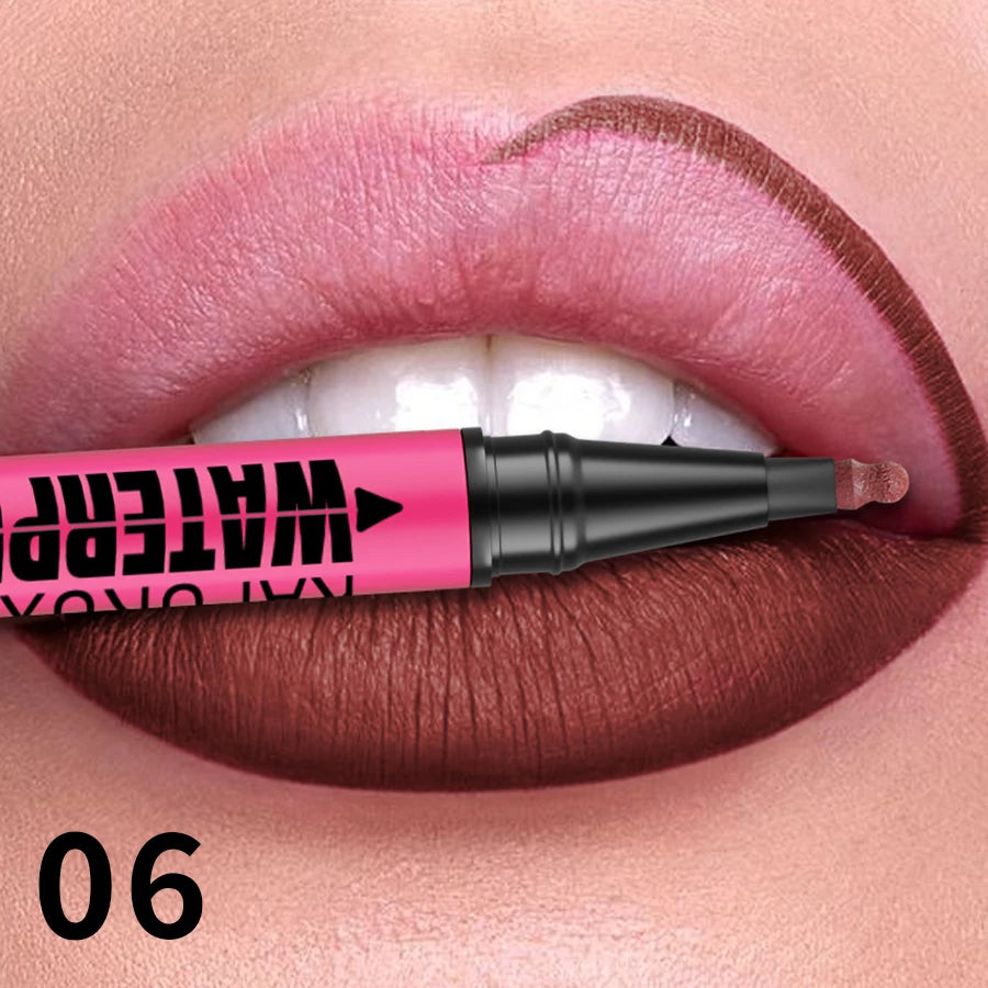 1PC 12-Color Waterproof Matte Lip Liner Pencil