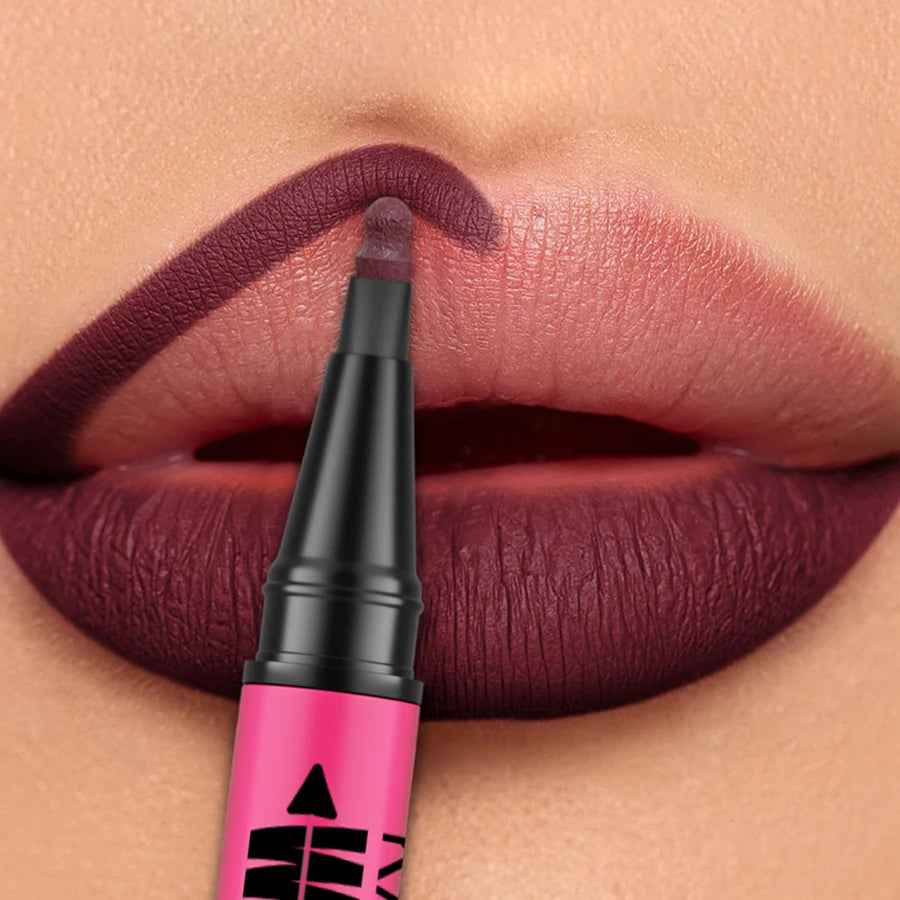 1PC 12-Color Waterproof Matte Lip Liner Pencil