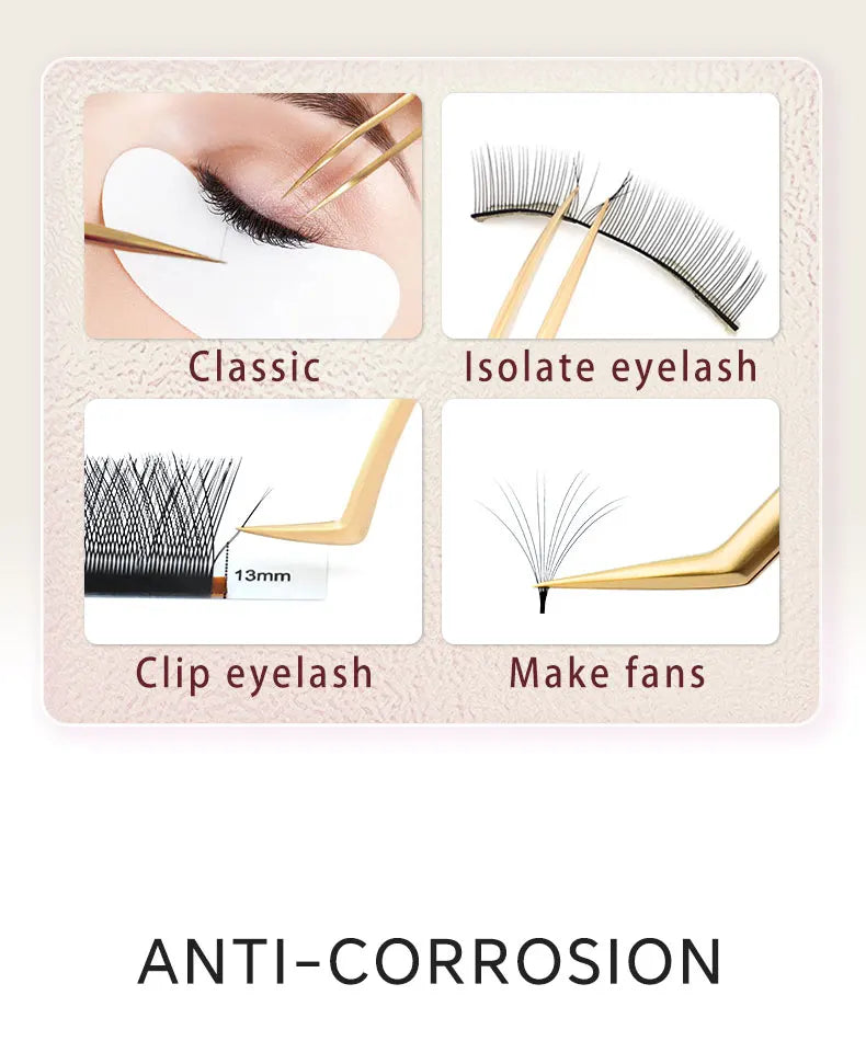 Lashtalk Stainless Steel Eyelash Extension Tweezers