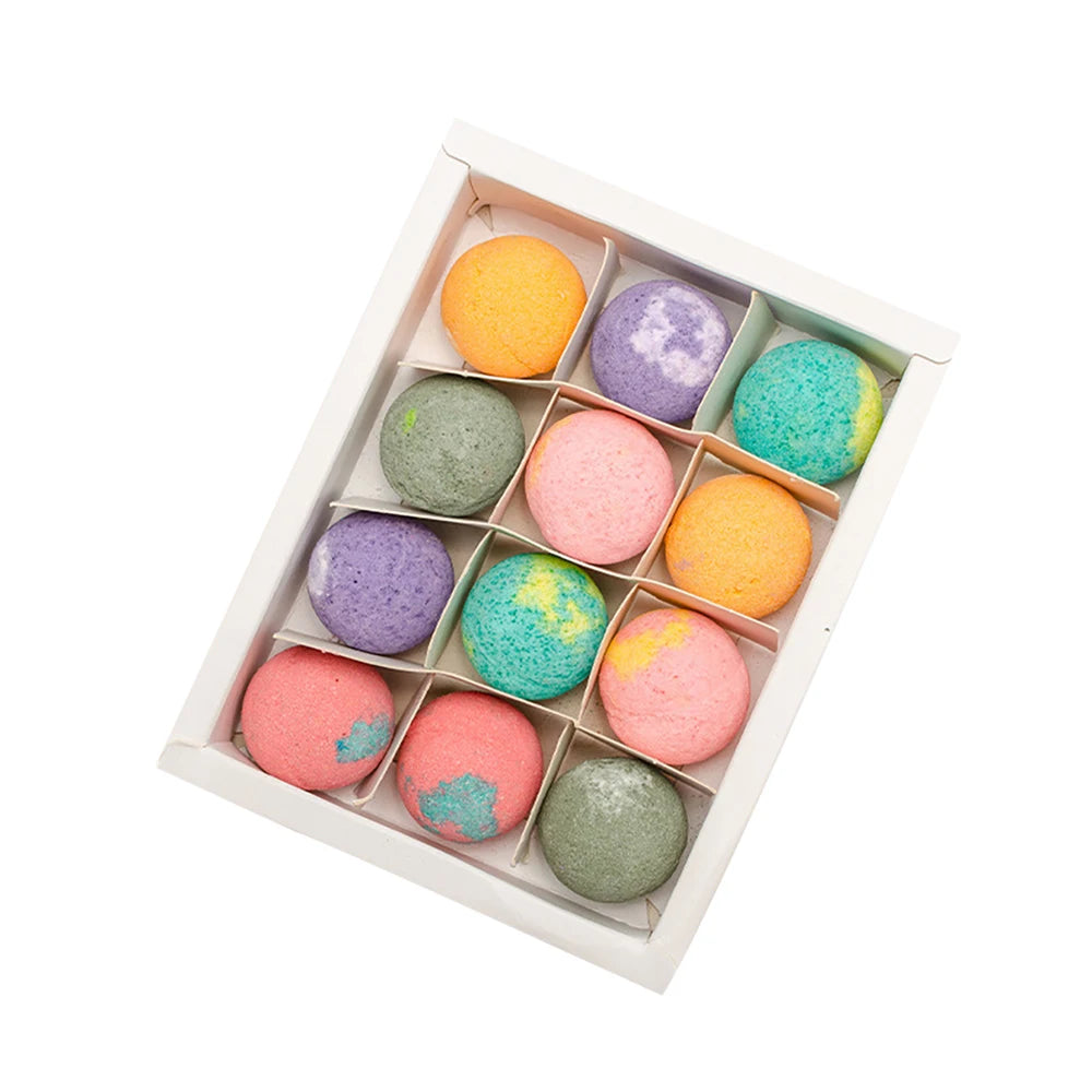 12Pcs Mini Bath Bombs Set – Aromatherapy & Skin Care