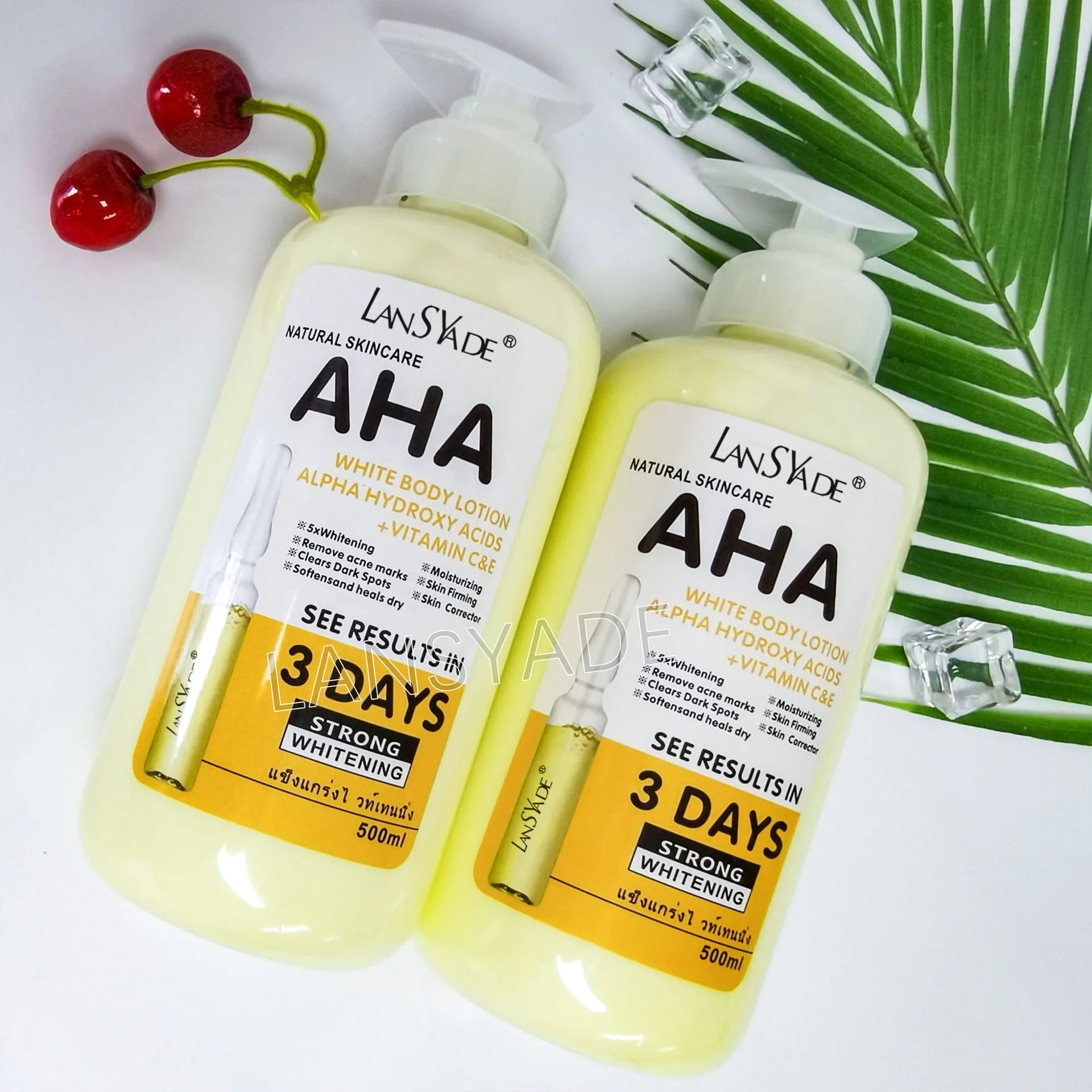 500ml Whitening Body Lotion with AHA + Vitamin C&E
