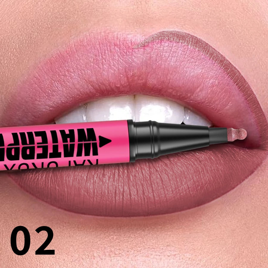 1PC 12-Color Waterproof Matte Lip Liner Pencil