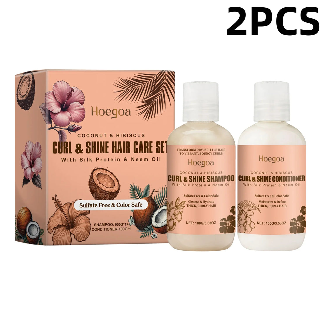 Hoegoa Coconut Hair Care Set – Shampoo, Conditioner & Repair Treatment