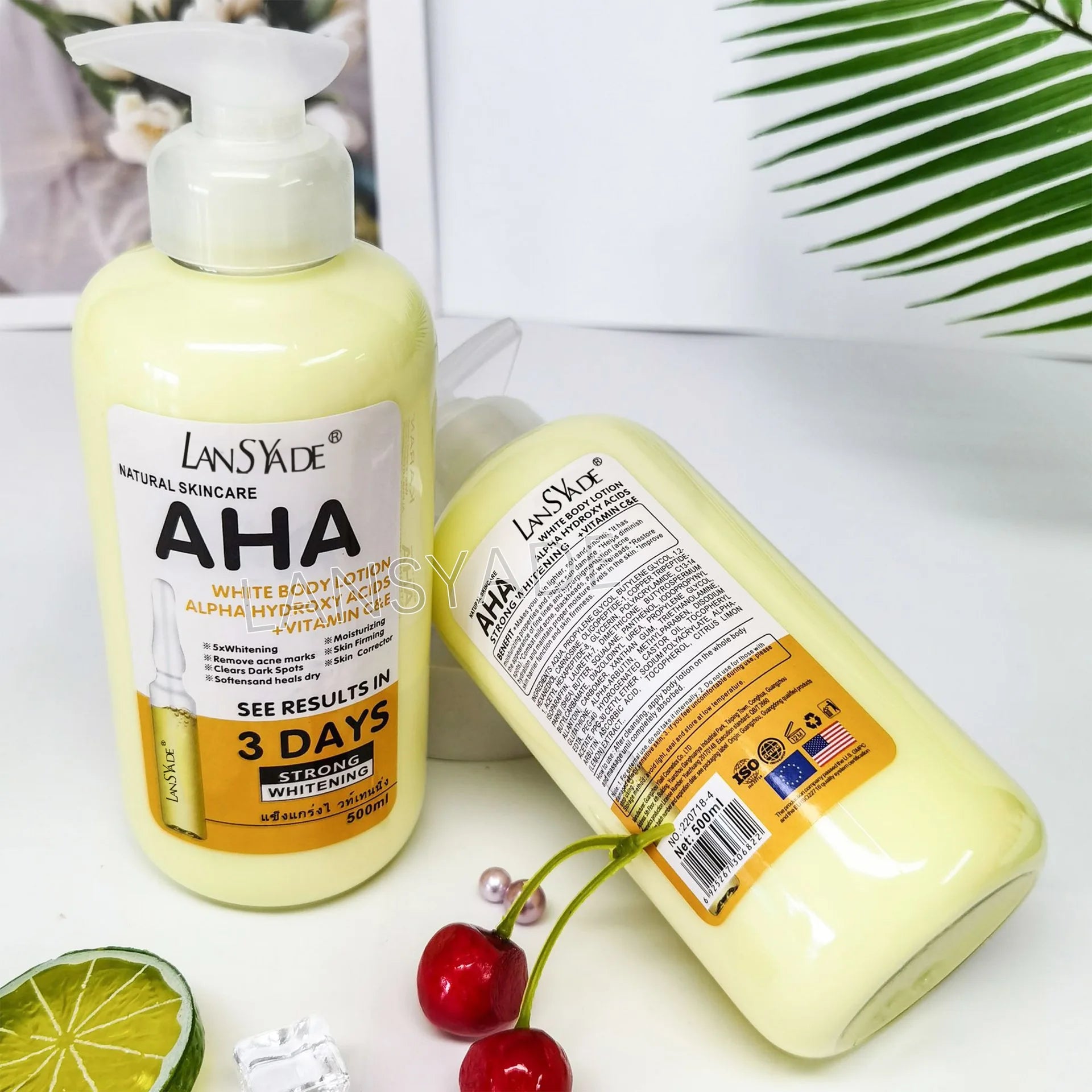 500ml Whitening Body Lotion with AHA + Vitamin C&E