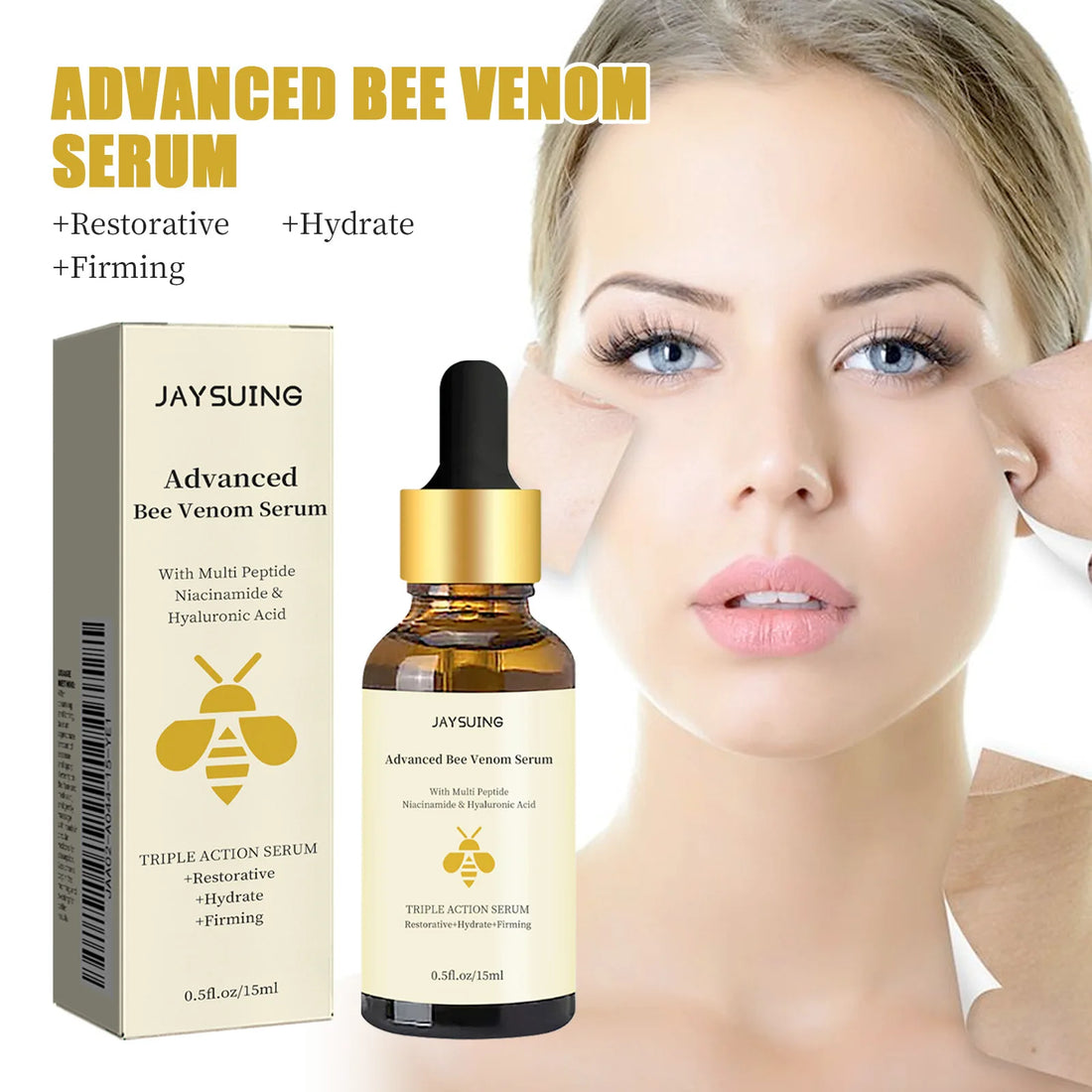 1/2/3pcs Bee Venom Facial Serum – Wrinkle Reduction & Skin Tightening