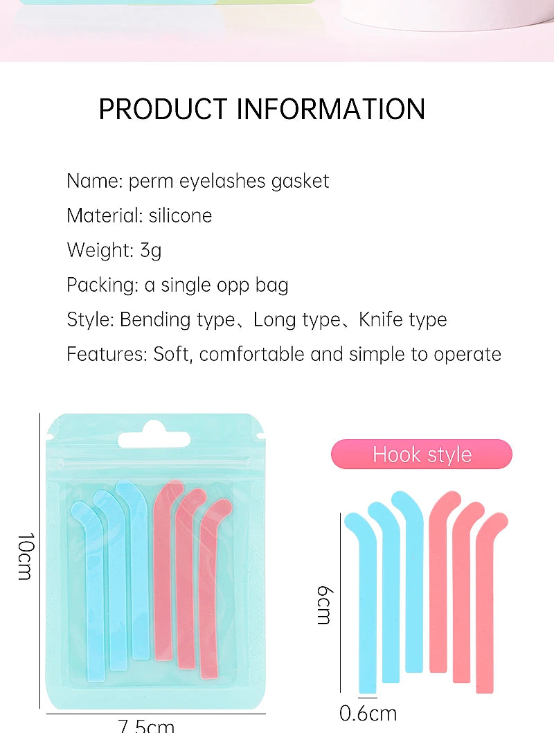 6 Pcs Silicone Eyelash Lift Pads