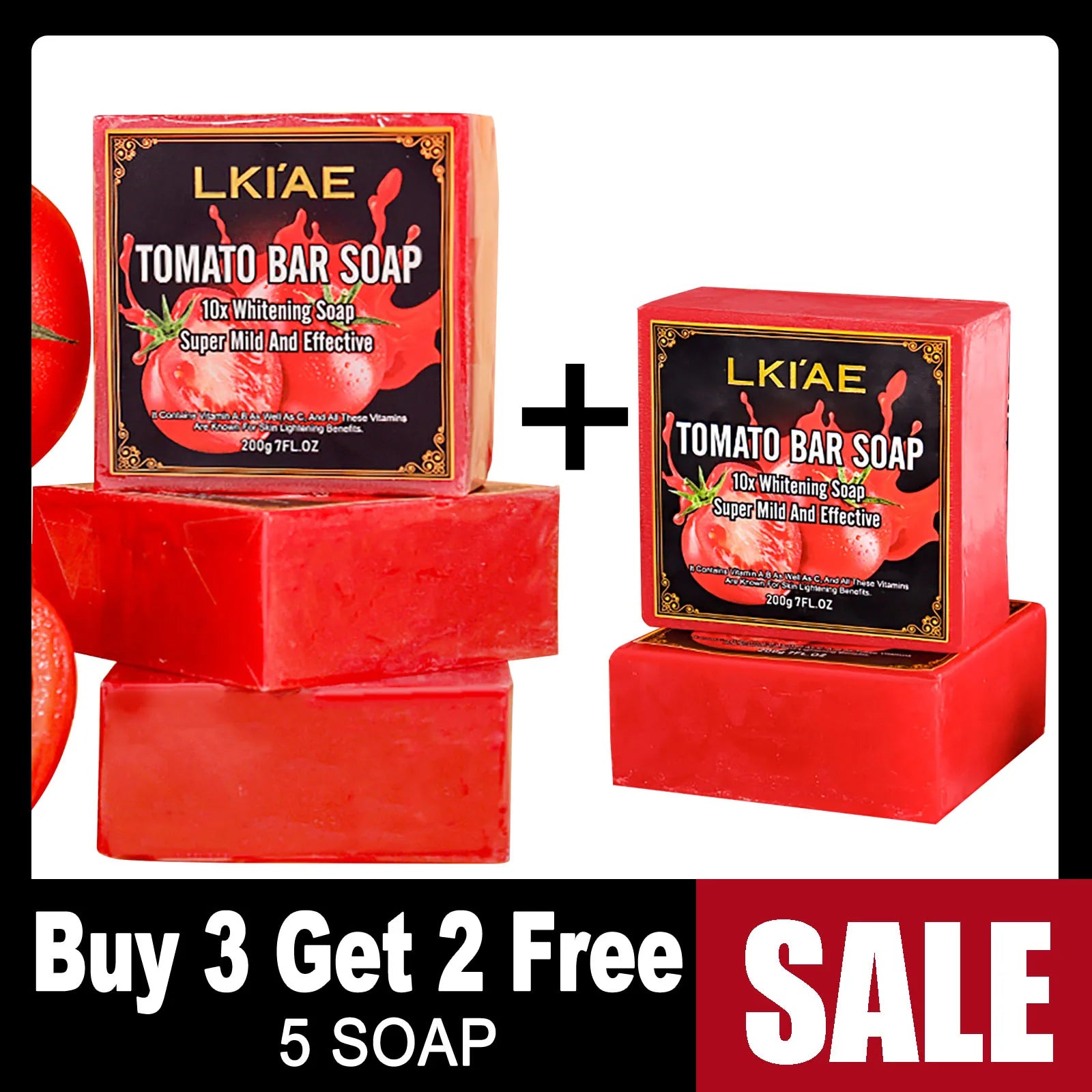 LKIAE Tomato Fruit Scented Natural Bar Soap – 200g