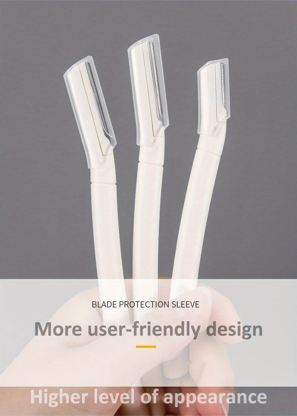 Stainless Steel Eyebrow Trimmer with Comb