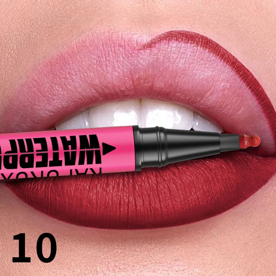 1PC 12-Color Waterproof Matte Lip Liner Pencil