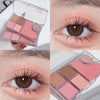 Six-Color Light & Shadow Eyeshadow Palette – Pink Matte & Pearl