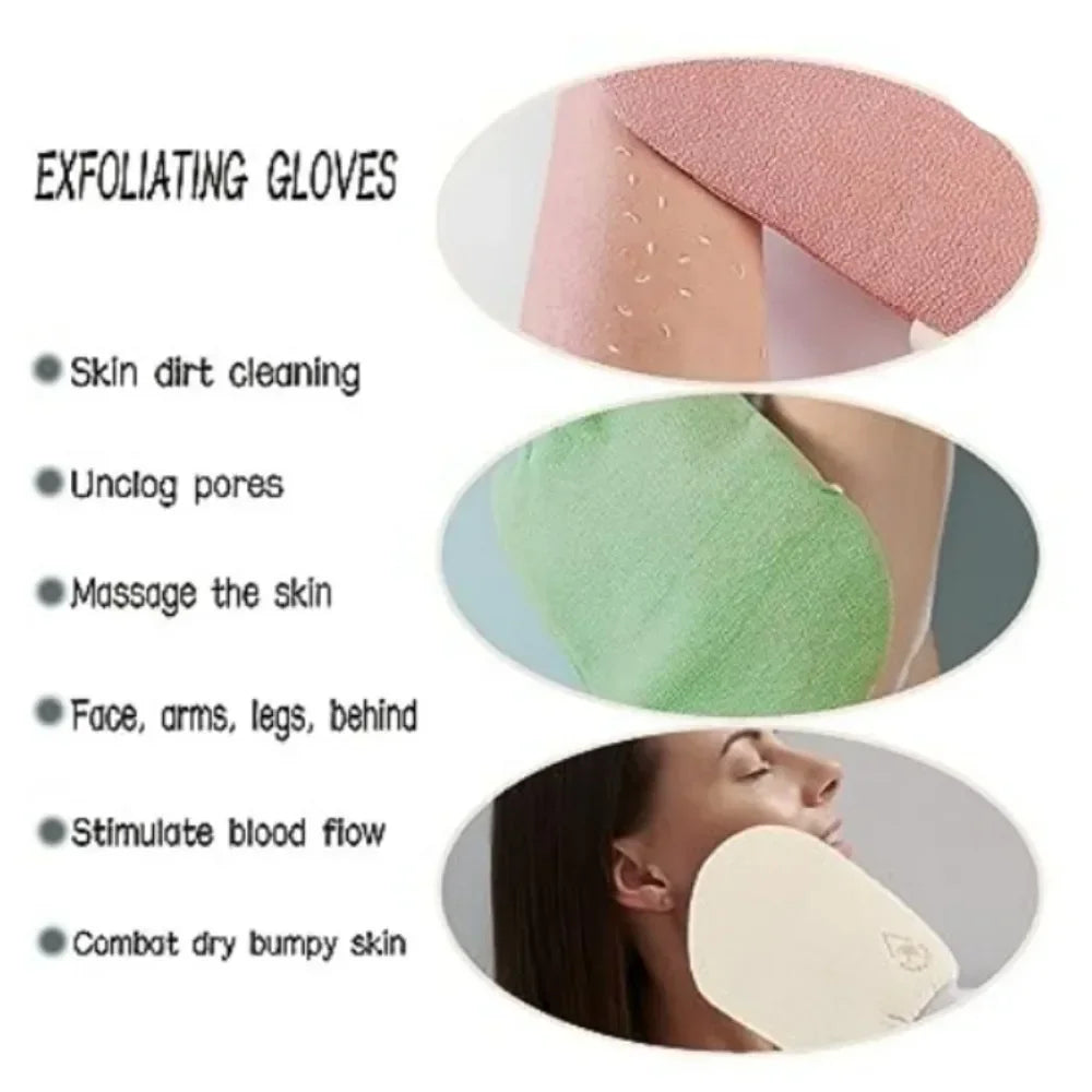 Exfoliating Bath Gloves – Body Scrub Shower Mitt