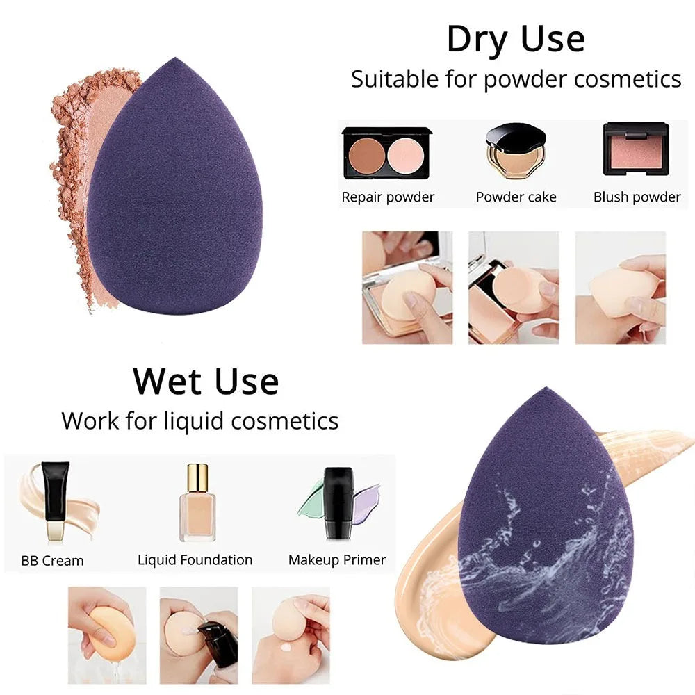 12Pcs Multicolor Makeup Sponge Set