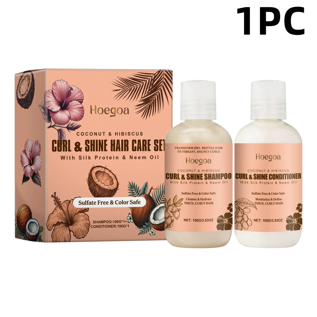 Hoegoa Coconut Hair Care Set – Shampoo, Conditioner & Repair Treatment