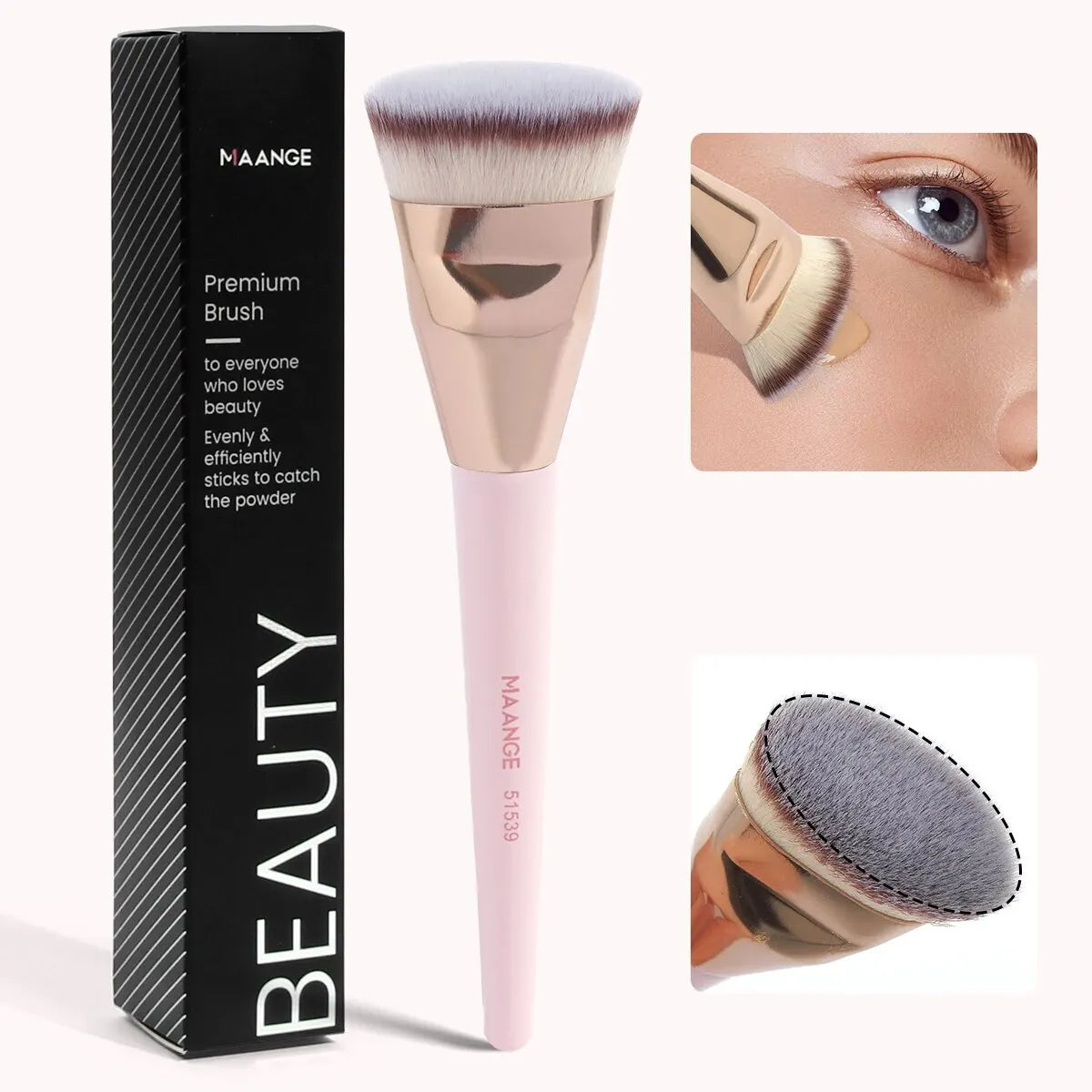 Flat Head Foundation Brush with Case