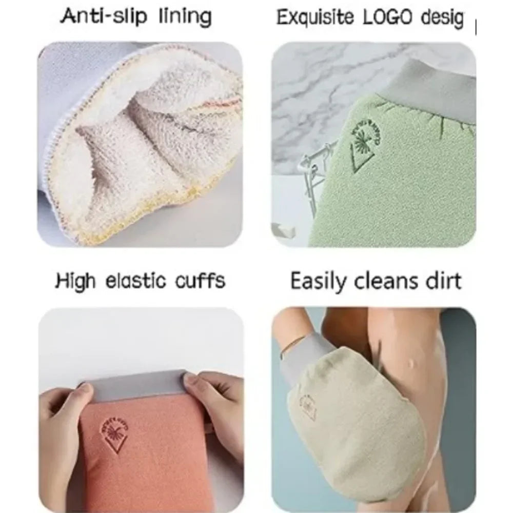 Exfoliating Bath Gloves – Body Scrub Shower Mitt