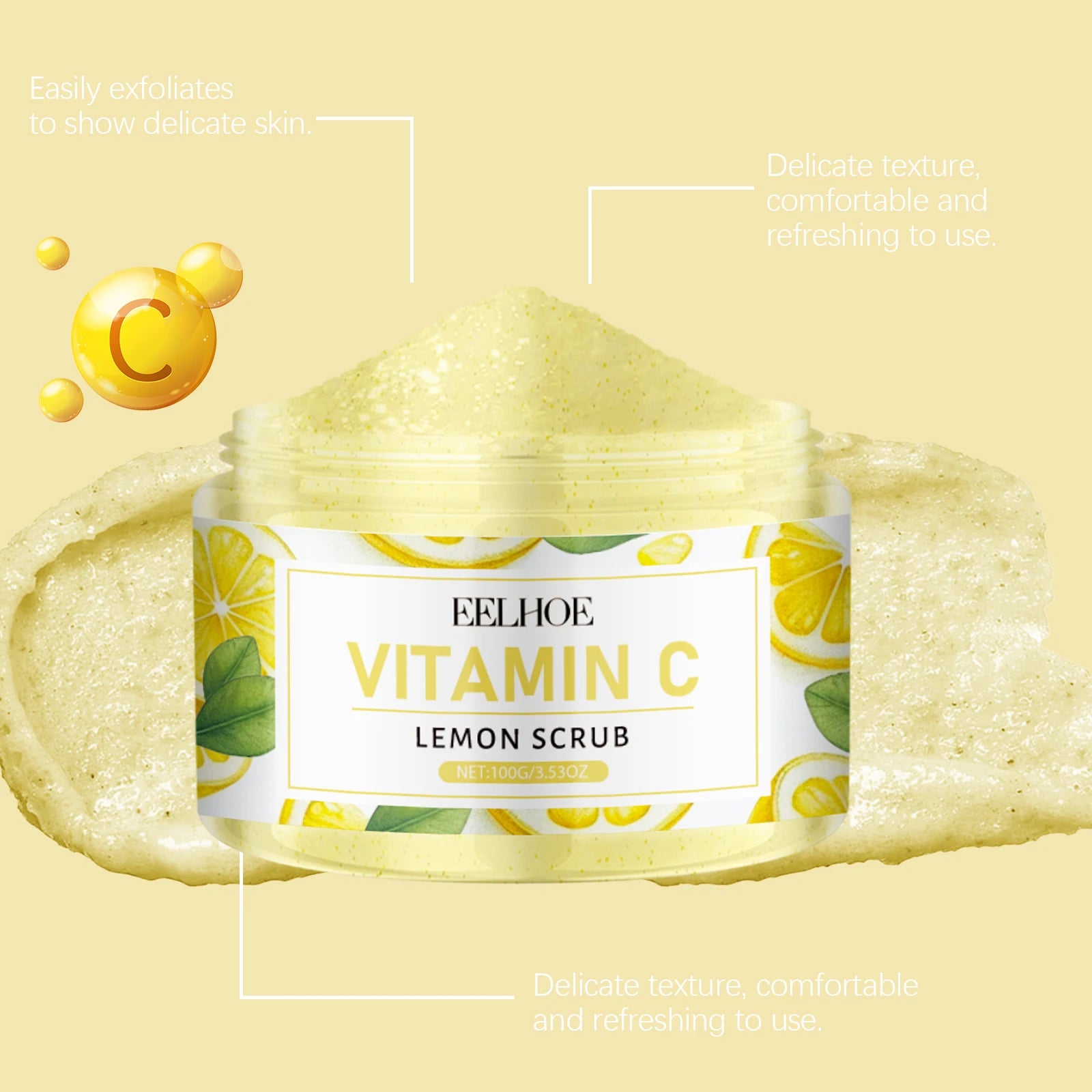 Lemon Sugar Body Scrub – Exfoliating & Moisturizing