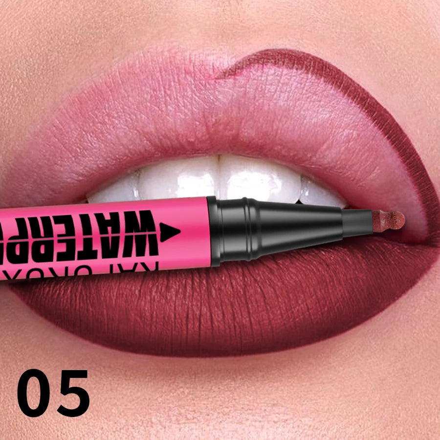1PC 12-Color Waterproof Matte Lip Liner Pencil