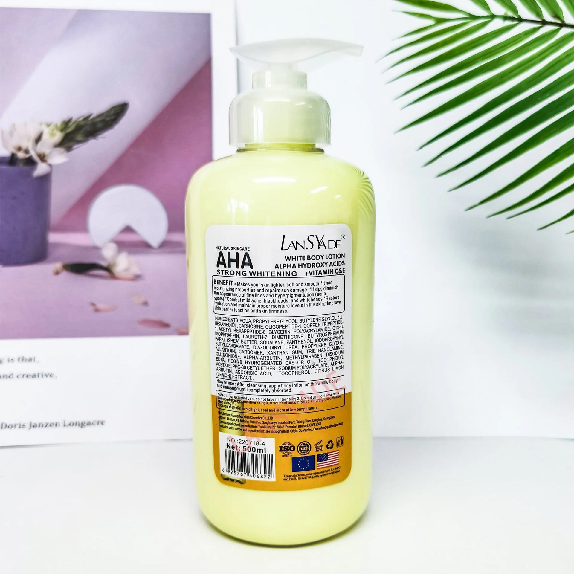 500ml Whitening Body Lotion with AHA + Vitamin C&E