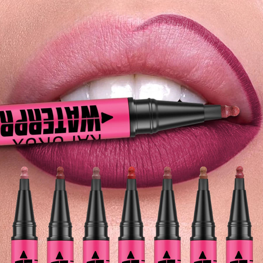 1PC 12-Color Waterproof Matte Lip Liner Pencil