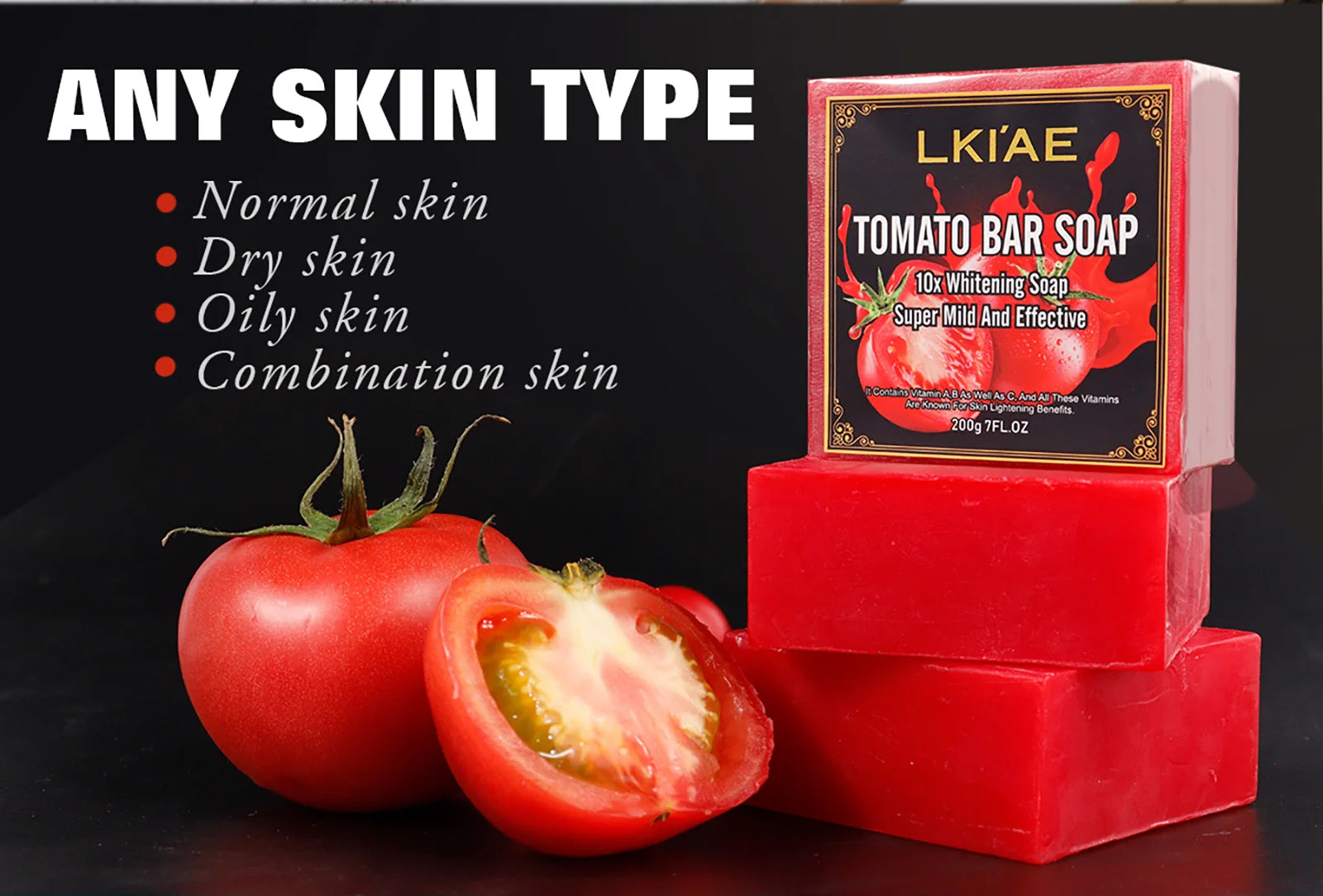 LKIAE Tomato Fruit Scented Natural Bar Soap – 200g
