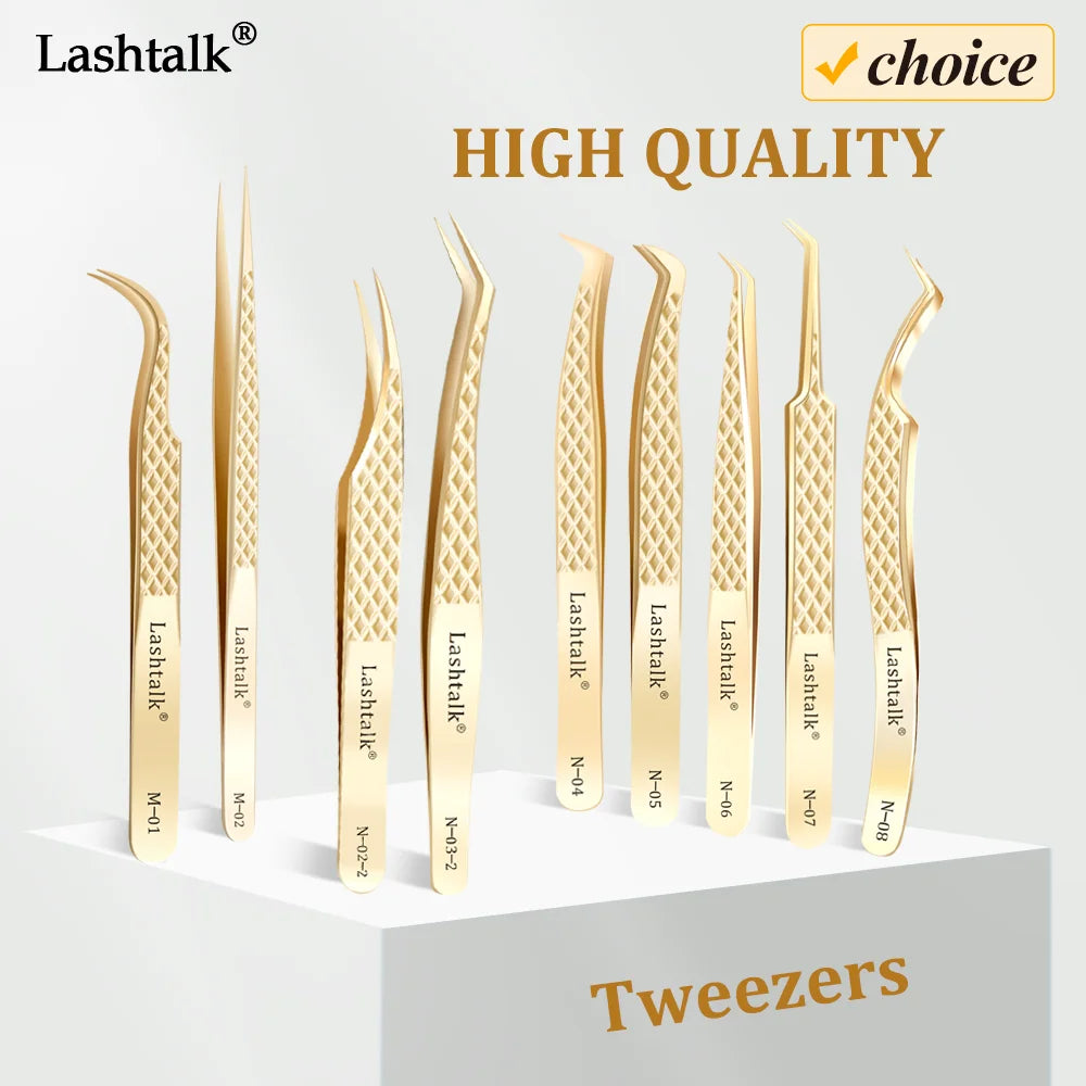 Lashtalk Stainless Steel Eyelash Extension Tweezers