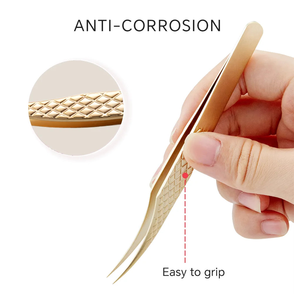 Lashtalk Stainless Steel Eyelash Extension Tweezers