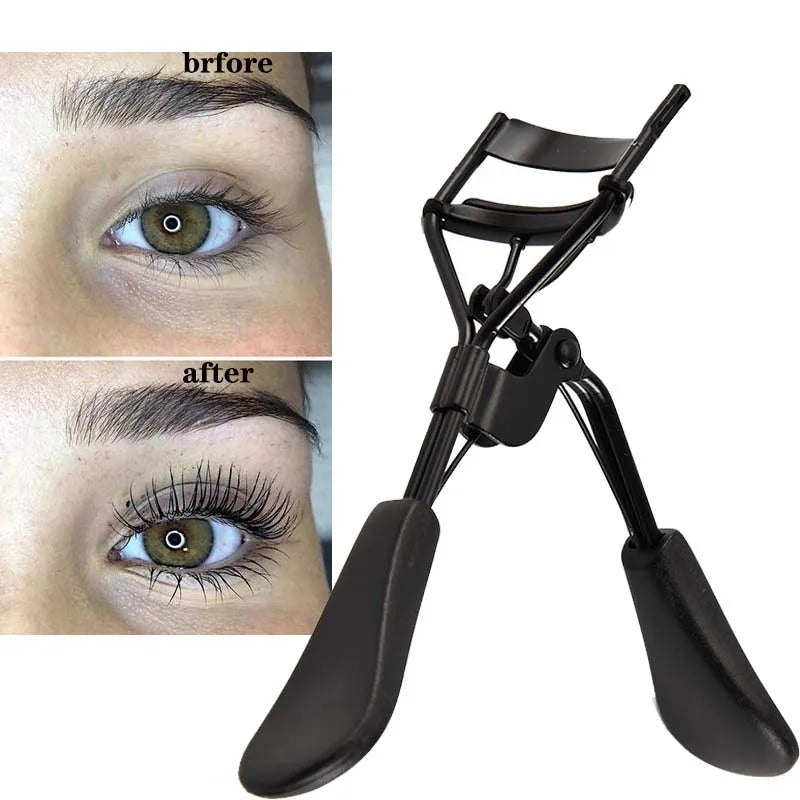Eyelash Curler with Curved Handle