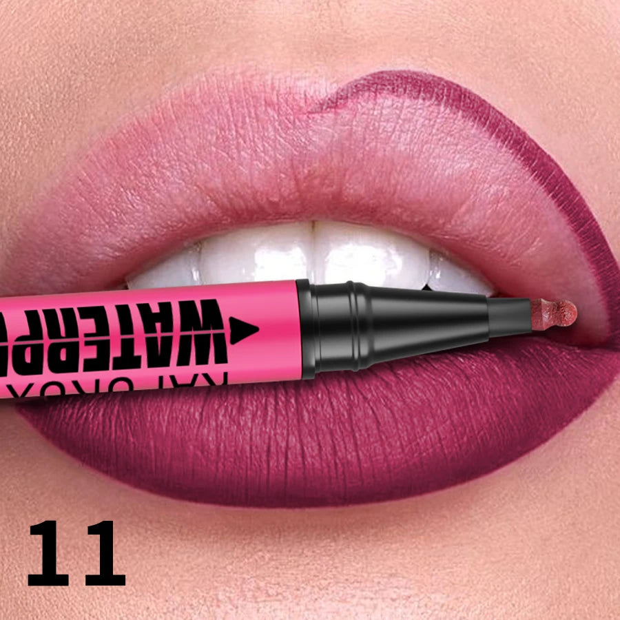 1PC 12-Color Waterproof Matte Lip Liner Pencil