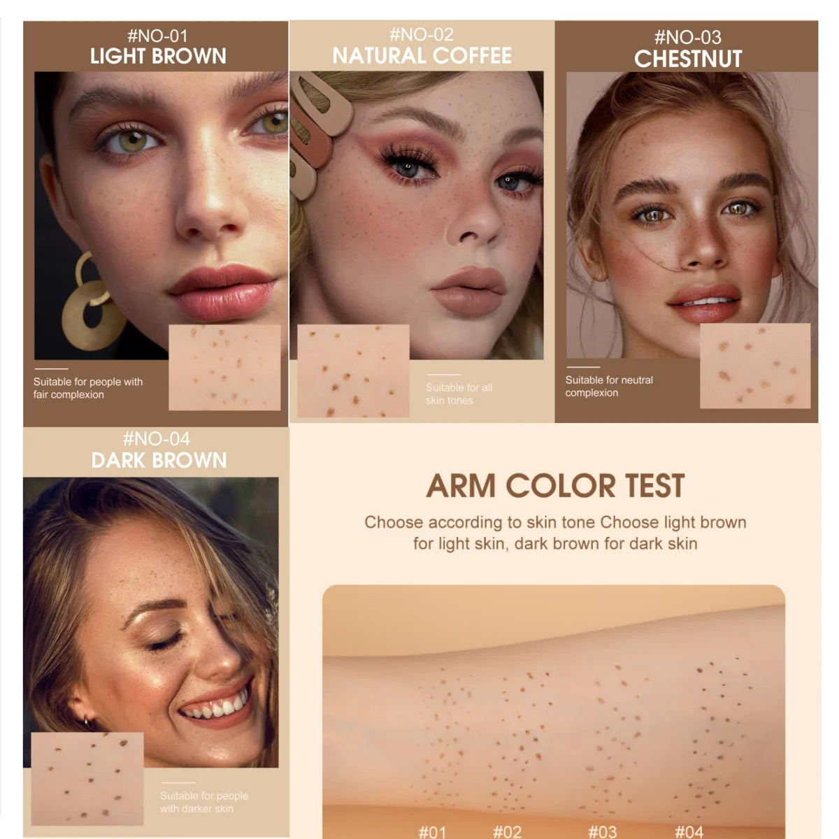 HANDAIYAN Natural Fake Freckle Pen Waterproof Makeup