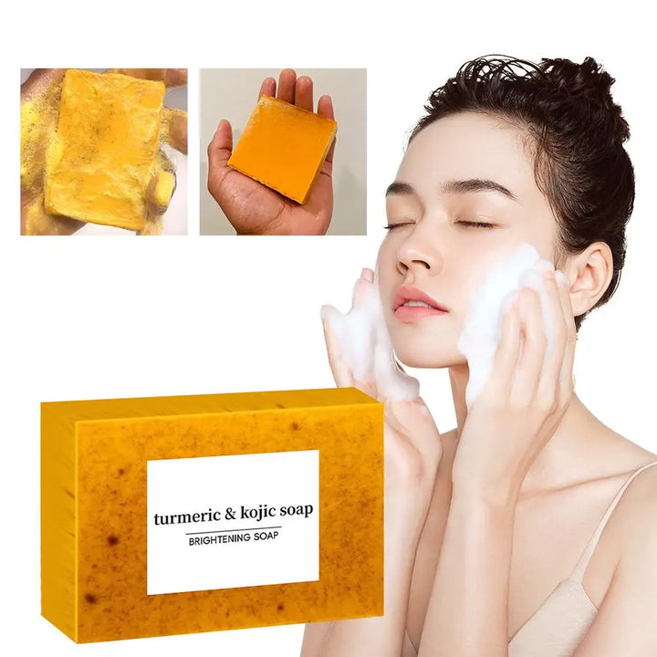 100g Turmeric & Lemon Kojic Acid Handmade Soap (1/3/5pcs)