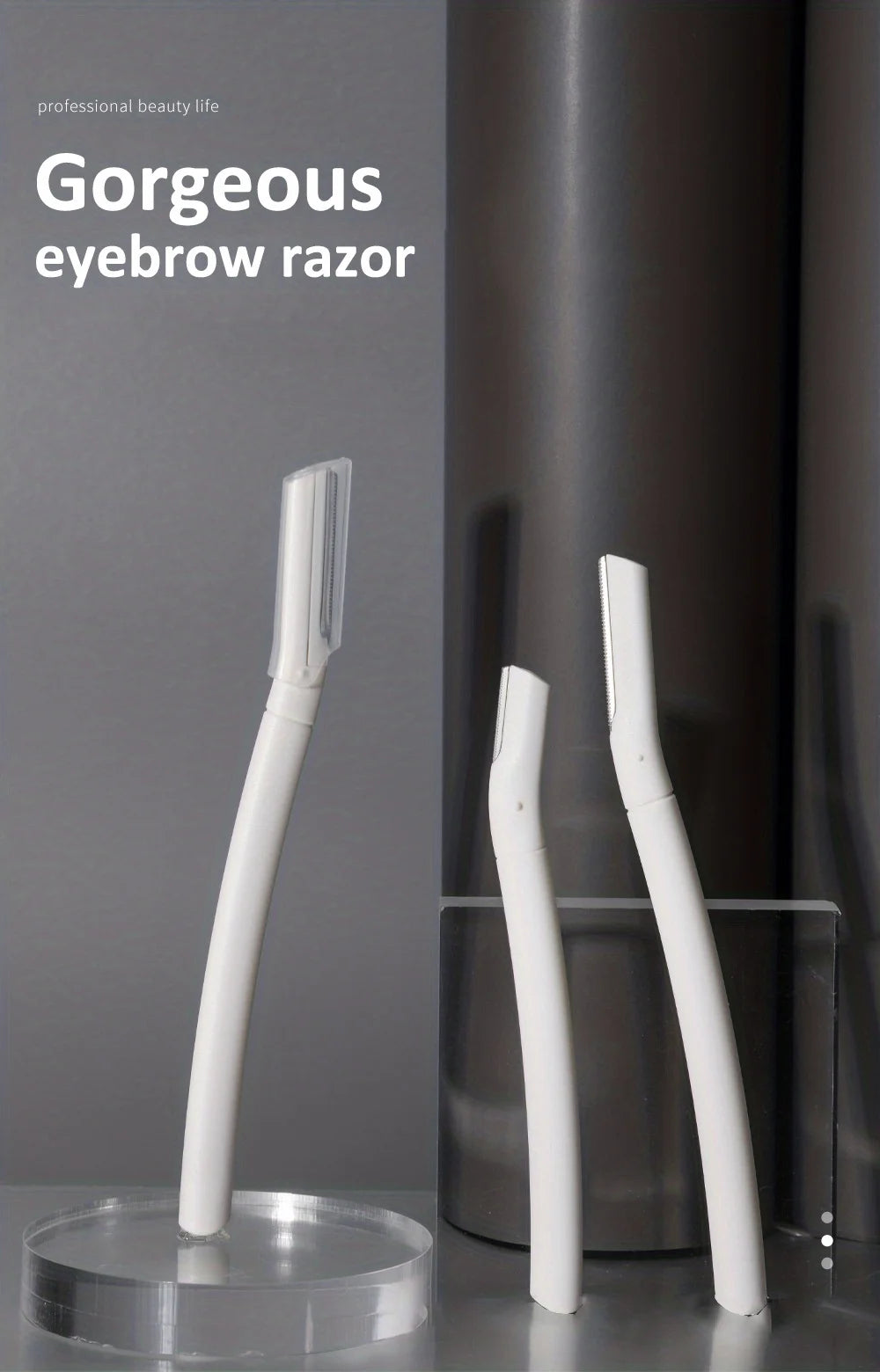 Stainless Steel Eyebrow Trimmer with Comb