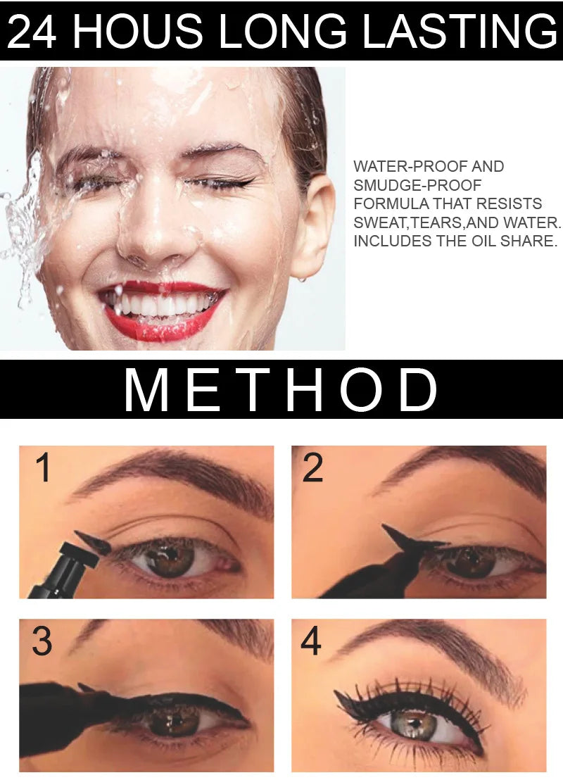 Black Wings Stamp Liquid Eyeliner – Waterproof Cat Eye Pen