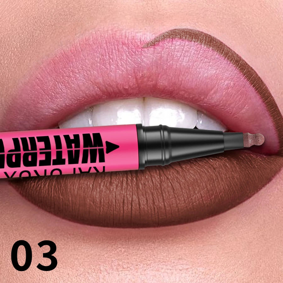 1PC 12-Color Waterproof Matte Lip Liner Pencil