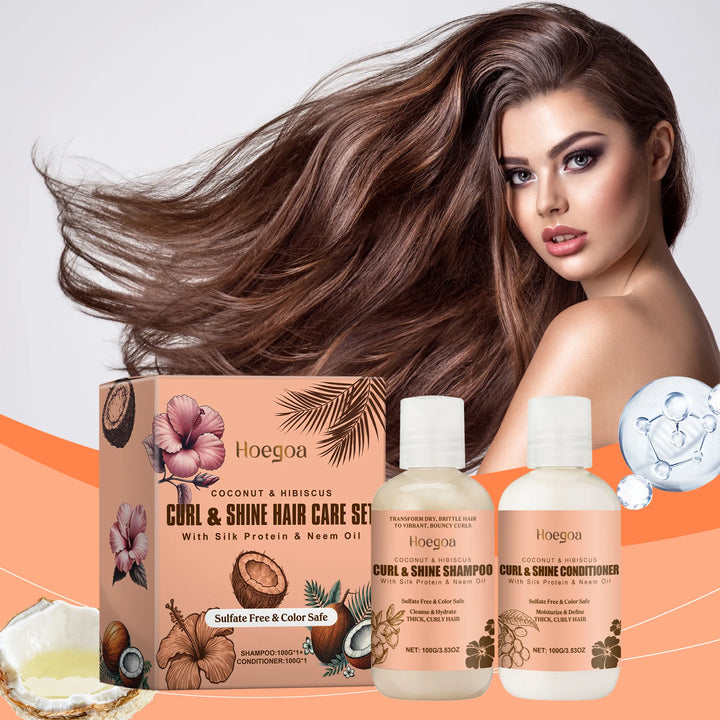 Hoegoa Coconut Hair Care Set – Shampoo, Conditioner & Repair Treatment