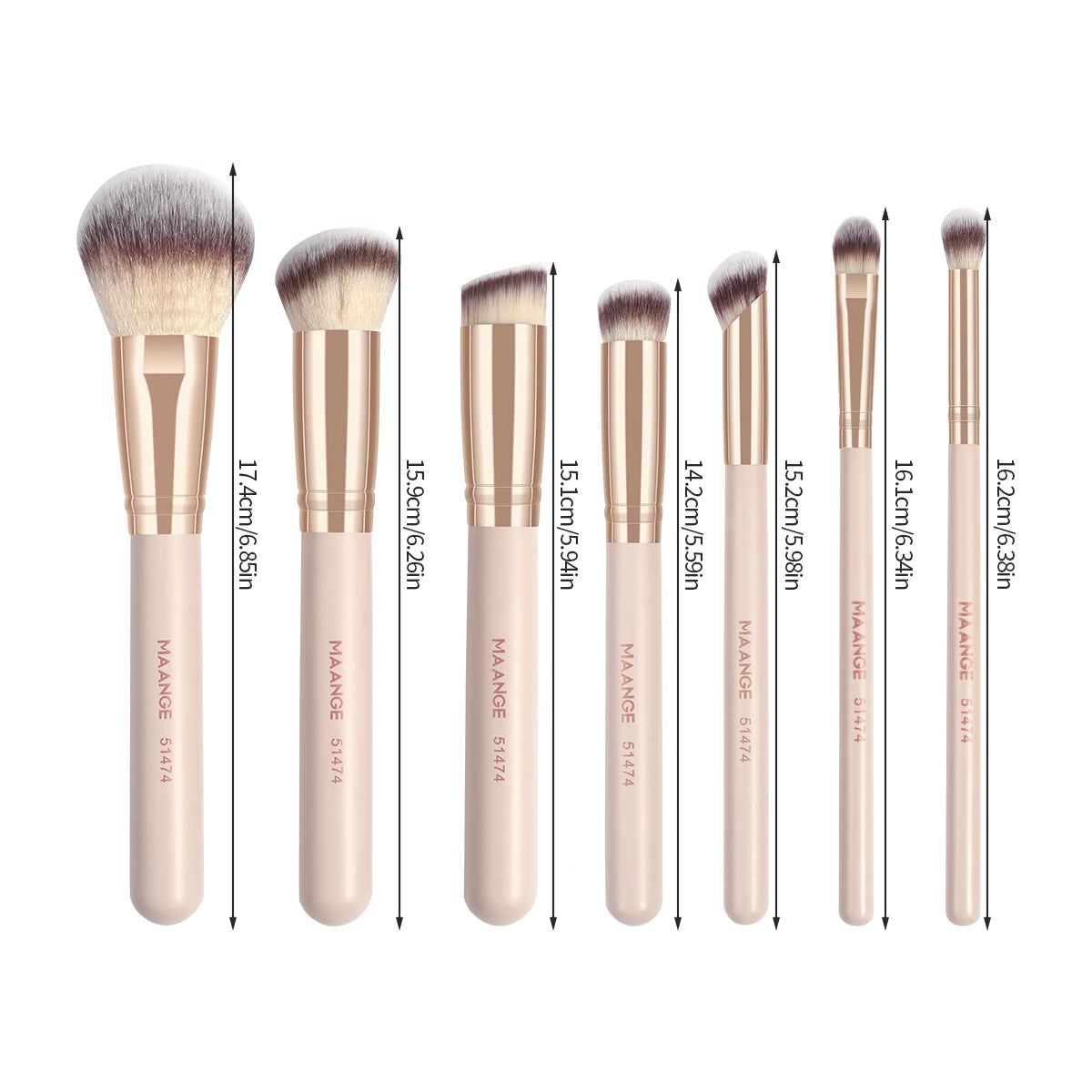 7-Piece Soft Makeup Brush Set