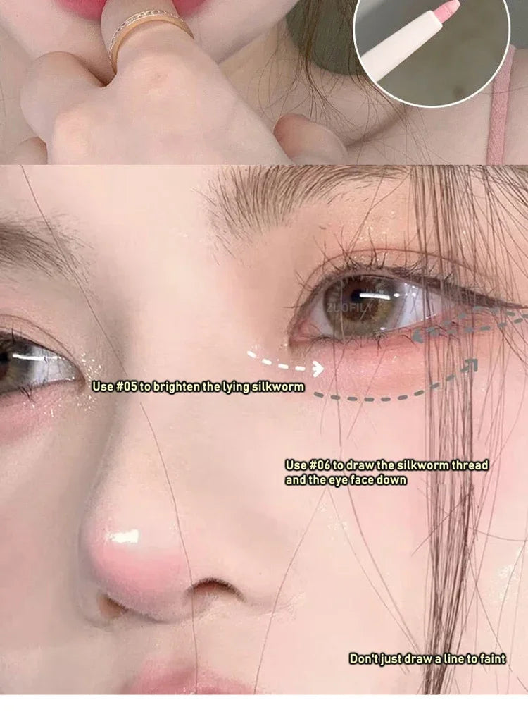 Glitter Pink Silkworm Eye Shadow Pencil