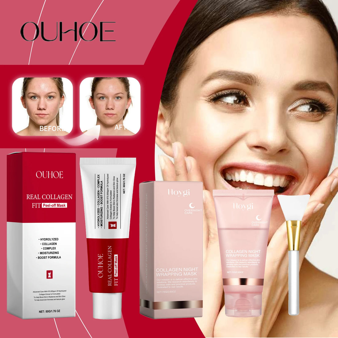 Collagen Peel-Off Mask with Brush