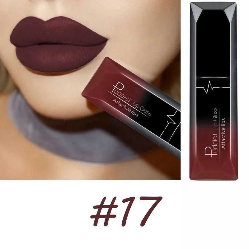 17-Color Matte Long-Lasting Liquid Lipstick Set