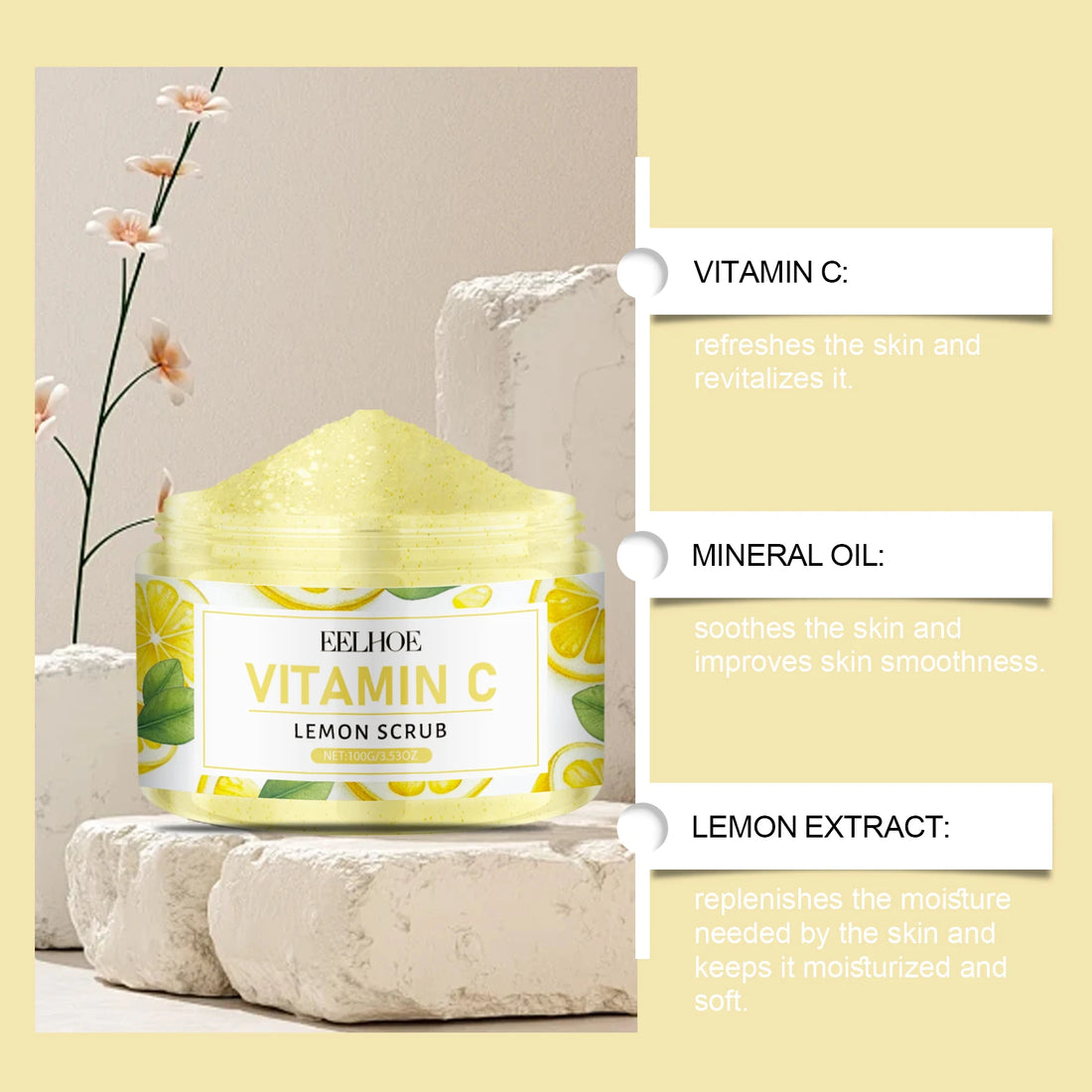 Lemon Sugar Body Scrub – Exfoliating & Moisturizing