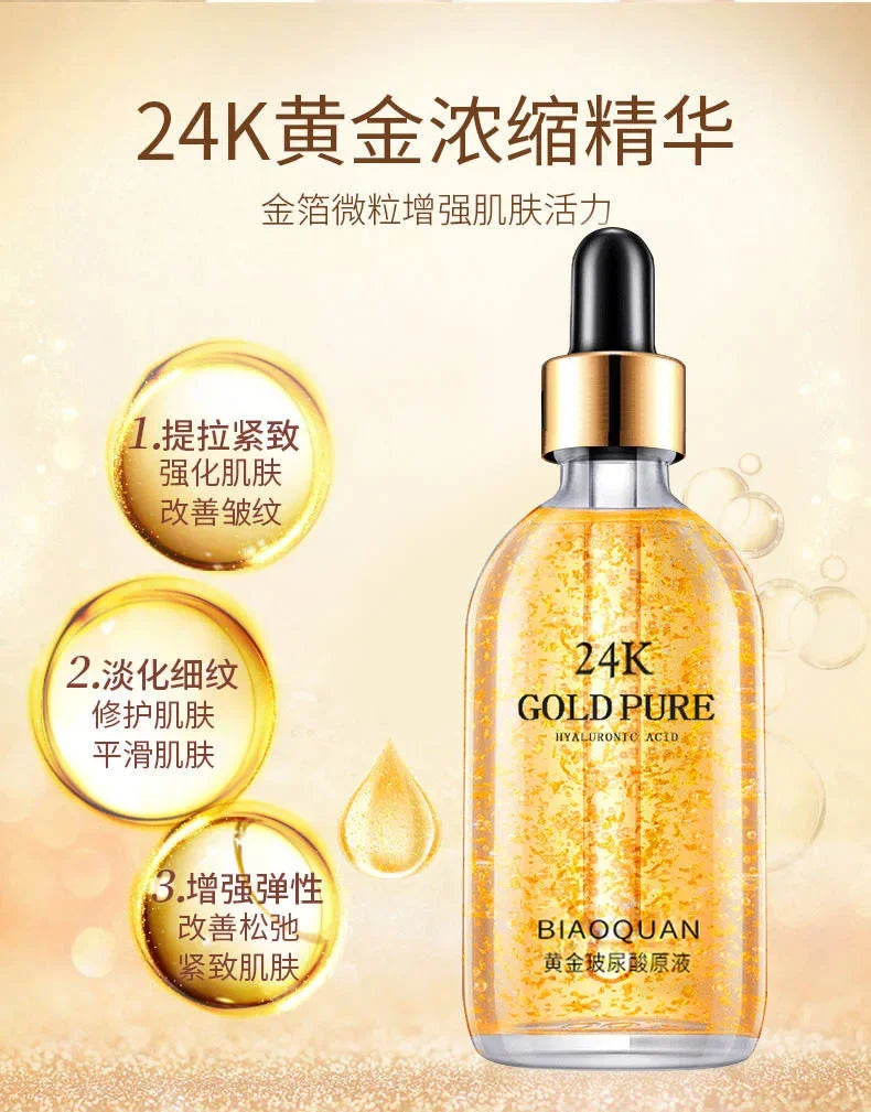 100ml 24K Gold Hyaluronic Acid Nicotinamide Face Serum