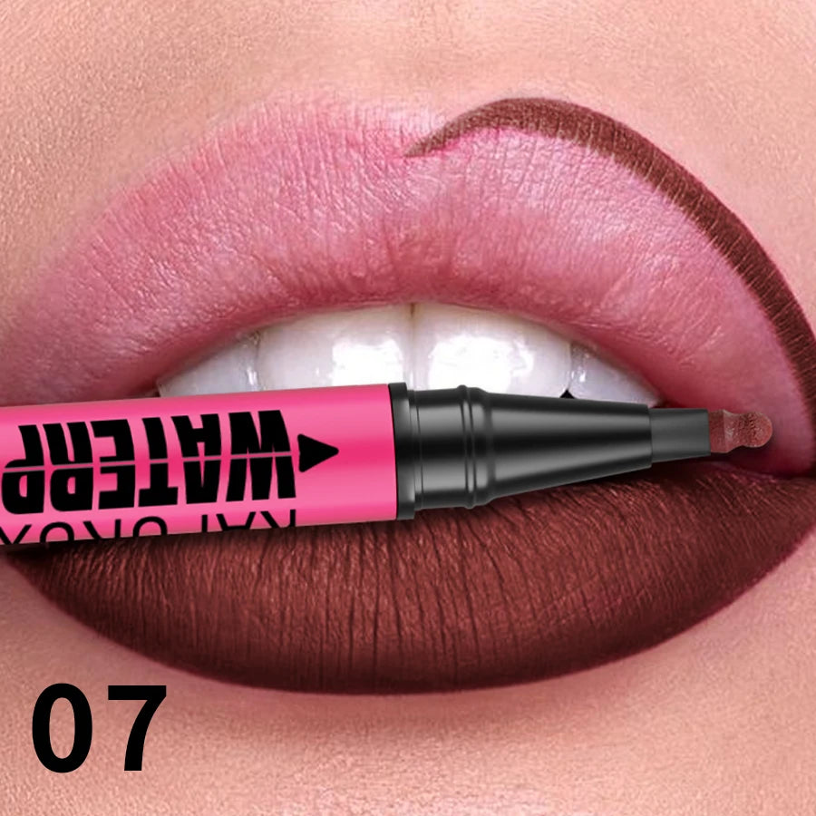 1PC 12-Color Waterproof Matte Lip Liner Pencil