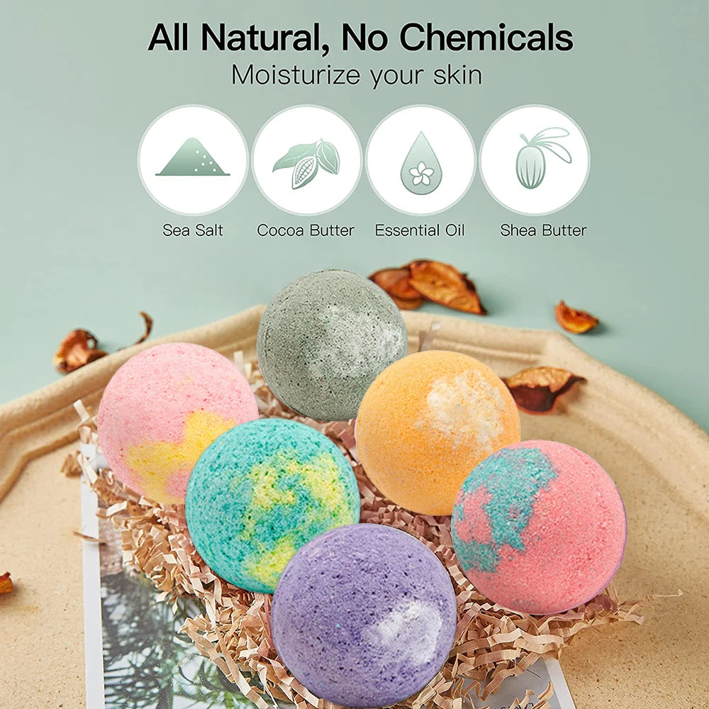 12Pcs Mini Bath Bombs Set – Aromatherapy & Skin Care