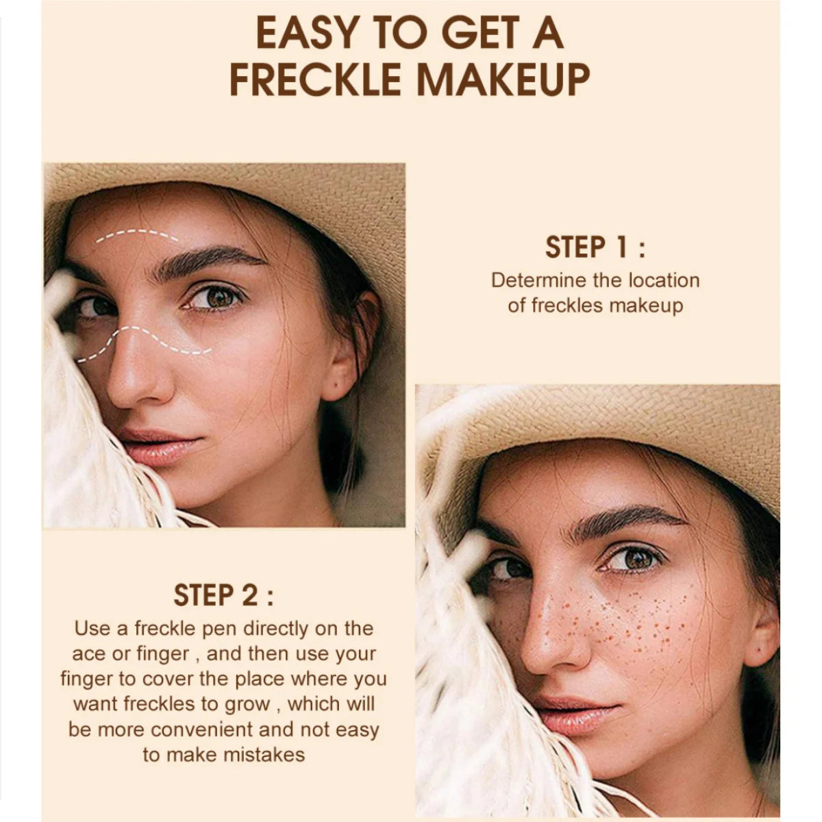 HANDAIYAN Natural Fake Freckle Pen Waterproof Makeup