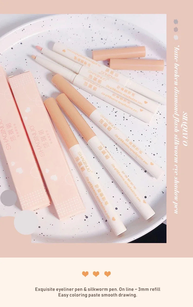 Glitter Pink Silkworm Eye Shadow Pencil