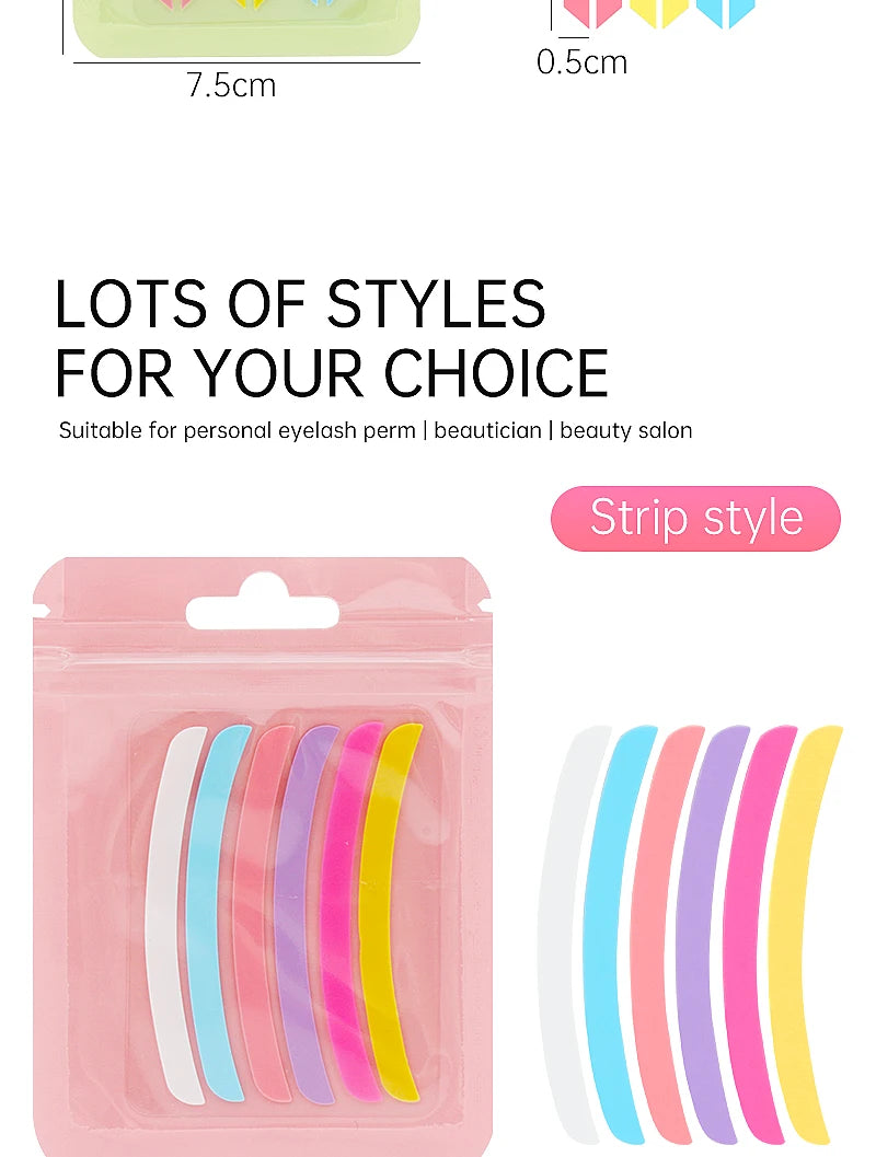 6 Pcs Silicone Eyelash Lift Pads